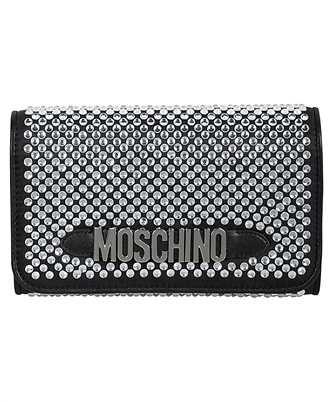 Moschino B8102 8202 CRYSTAL-EMBELLISHED LOGO-LETTERING CLUTCH Tasche
