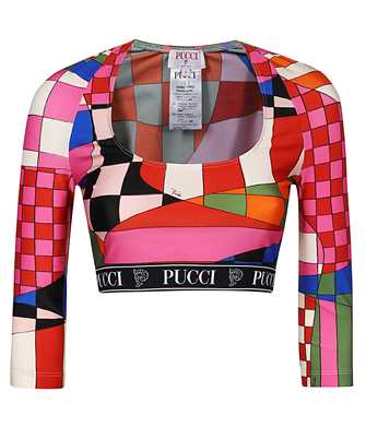 Emilio Pucci 3UTP02 3U785 GIARDINO-PRINT CROPPED Top