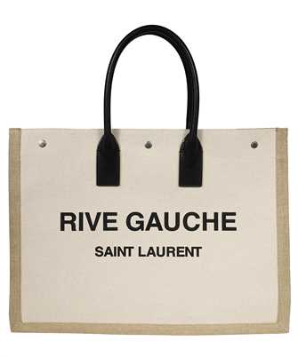 Saint Laurent 499290 FAAVU LINEN AND LEATHER Tasche