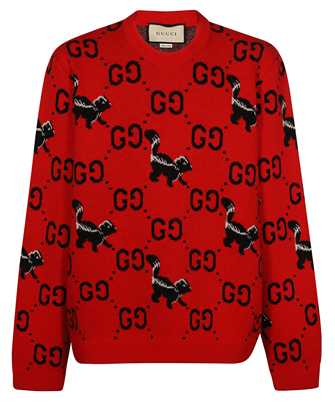 Gucci 711576 XKCL2 GG AND SKUNK WOOL Strick