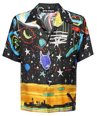 Palm Angels PMGG005E23FAB002 STARRY NIGHT BOWLING Camicia