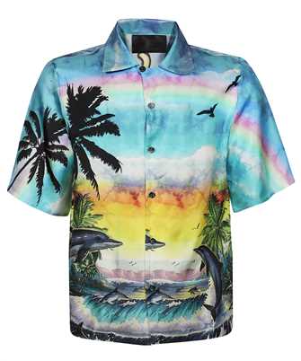 Philipp Plein SACC MRP1919 PTE028N SILK BOWLING HAWAII Hemd