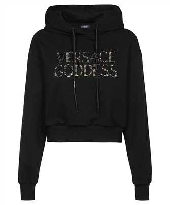 Versace 1008704 1A06603 GODDESS STUDDED CROP Kapuzen-Sweatshirt