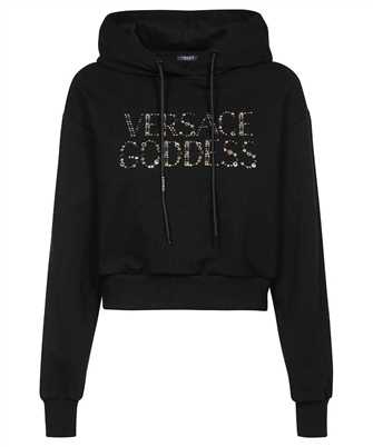 Versace 1008704 1A06603 GODDESS STUDDED CROP Hoodie