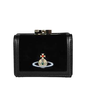 Vivienne Westwood 51010018 W00BX PF EMBROIDERED ORB SMALL FRAME Portafoglio