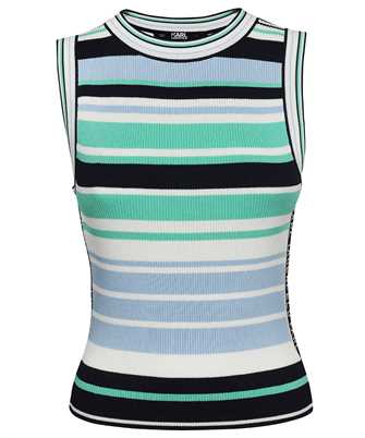 Karl Lagerfeld 215W2002 STRIPED RACER KNITTED Top