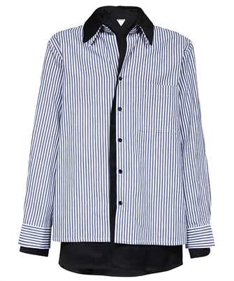 Bottega Veneta 739115 V2YQ0 COTT LINEN STRIPE DOUBLE Shirt