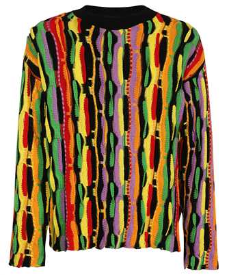 MSGM 3440MM131 237086 COTTON CREWNECK WITH MULTICOLOR RUFFLES Maglia