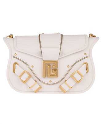 Balmain BN1BK794LPSE BLAZE SHOULDER M-GRAINED LEATHER MONOGRAM Bag