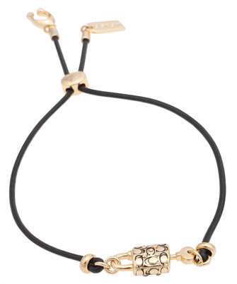 COACH 37479049GLD001 LEATHER PADLOCK SLIDER Bracciale