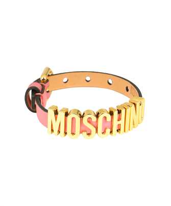 Moschino A7764 8008 LOGO-LETTERING LEATHER Bracelet