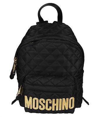 Moschino B7608 8201 LOGO-PRINT QUILTED Backpack