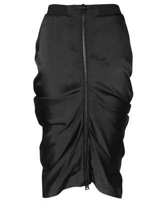 Tom Ford GC5659 FAX727 FLUID DOUBLE FACE SATIN ZIPPED GATHERED Skirt