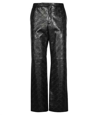 Gucci 669071 XNAPN GG LEATHER Trousers