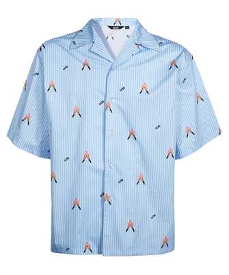 GCDS SB23M240528 ALL-OVER PATRICK STAR COTTON BOWLING Shirt