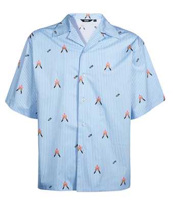 GCDS SB23M240528 ALL-OVER PATRICK STAR COTTON BOWLING Camicia