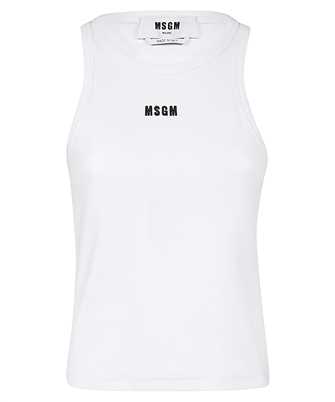 MSGM 3641MDT82 247108 RIBBED JERSEY WITH EMBROIDERED LOGO Canottiera