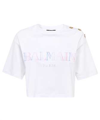 Balmain AF2EE024BC33 GRADIENT BALMAIN CROPPED T-shirt