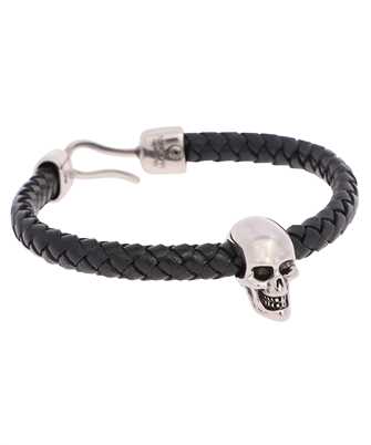 Alexander McQueen 554602 J16KI SKULL LEATHER Bracciale