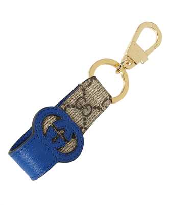 Gucci 701432 K9GSG CUT-OUT INTERLOCKING G Key holder