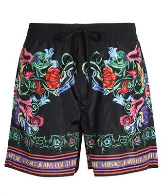 Versace Jeans Couture 74GADD17 CQS55 FLORAL-PRINT DRAWSTRING Shorts