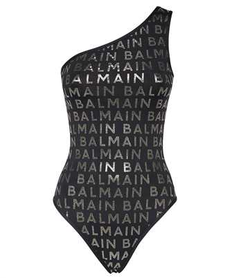 Balmain BKBKL1260 LOGO PRINTED ONE SHOULDER Swimsuit