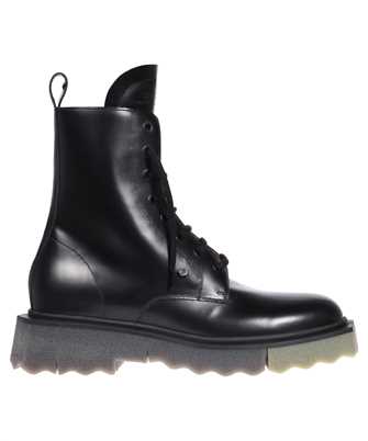 Off-White OMIE009F22LEA001 LEATHER SPONGE LACEUP Boots