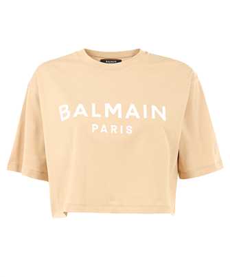 Balmain YF0EE020BB02 CROPPED BALMAIN PRINT T-shirt