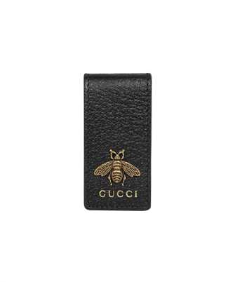 Gucci 522914 DJ20T ANIMALIER LEATHER MONEY CLIP Wallet