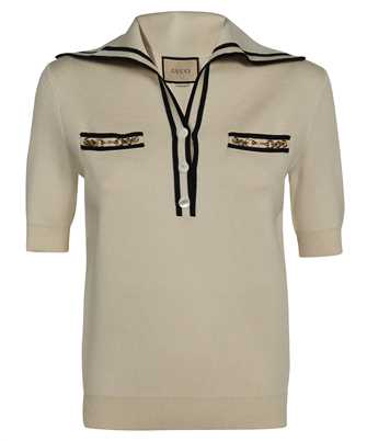 Gucci 649844 XKBNZ CONTRAST TRIM WOOL Polo