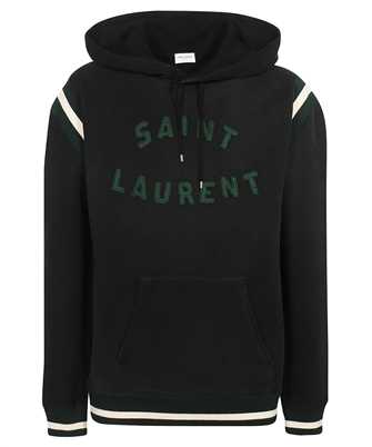 Saint Laurent 689395 Y36SV LOGO PATCH COTTON Kapuzen-Sweatshirt