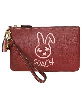 COACH CF938 INY BUNNY GRAPHIC POLISHED PEBBLE SMALL WRISTLET Borsa
