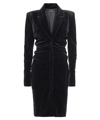Tom Ford AB3231 FAX584 STRETCH COTTON VELVET GATHERED TAILORED Kleid