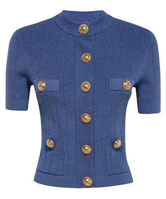 Balmain AF0KL023KB07 BUTTONED KNIT SHORT Cardigan