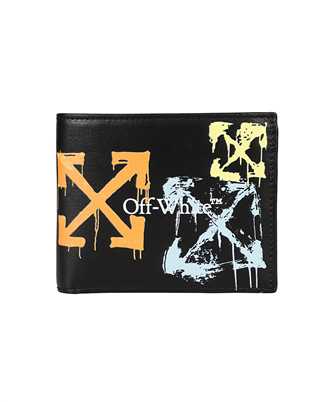 Off-White OMNC085S26LEA001 BOOKISH ARROW SPRAY BIFOLD Wallet
