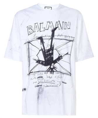 Balmain YU1EH035GB83 BALMAIN PRINTED DRAWING T-shirt