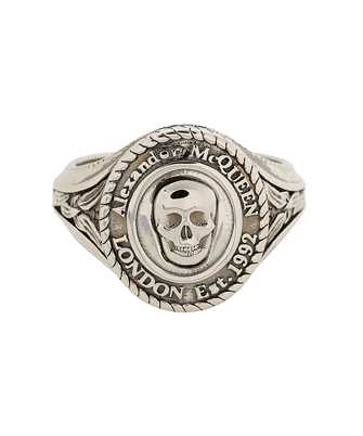 Alexander McQueen 669950 J160Y MEDALLION SKULL SIGNET Ring