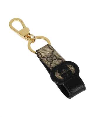 Gucci 701432 K9GSG CUT-OUT INTERLOCKING G Key holder