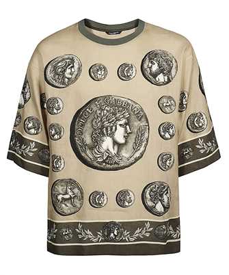 Dolce & Gabbana G8QQ5T FP4MZ COIN PRINT LINEN AND COTTON T-shirt