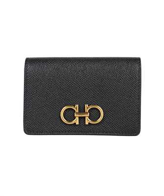 Salvatore Ferragamo 220371 GANCINI LEATHER Card holder