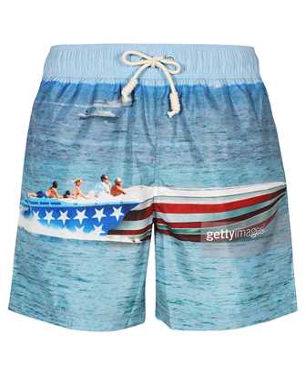 Palm Angels PMFD002S23FAB005 GETTY SPEEDYBOAT Badeshorts