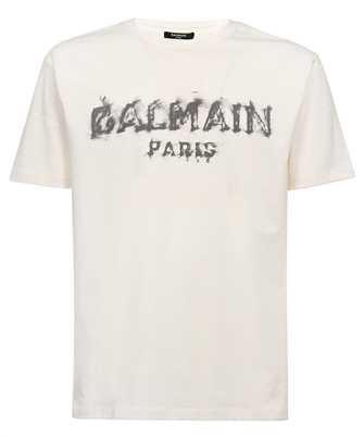 Balmain YH0EG000BB92 COTTON PRINTED PARIS LOGO BULKY FIT T-shirt