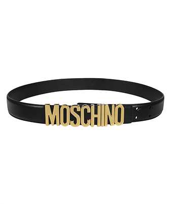 Moschino 8012 8001 LEATHER LOGO Belt