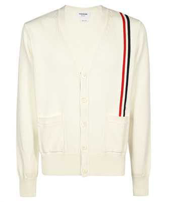 Thom Browne MKC530A Y3017 RWB STRIPE INTARSIA COTTON Strickjacke