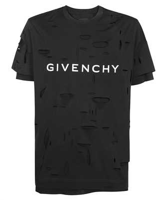 Givenchy BM71G13Y9W 2 LAYERS OVERSIZED HOLE T-shirt