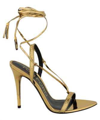 Tom Ford W3005T LCL224 MIRROR LEATHER TASSEL ANKLE WRAP Sandals