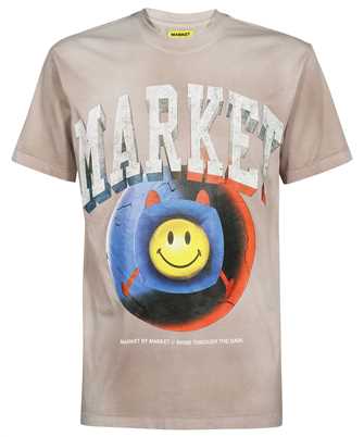 Market 399001234 SMILEY HAPPINESS WITHIN TIE-DYE T-shirt