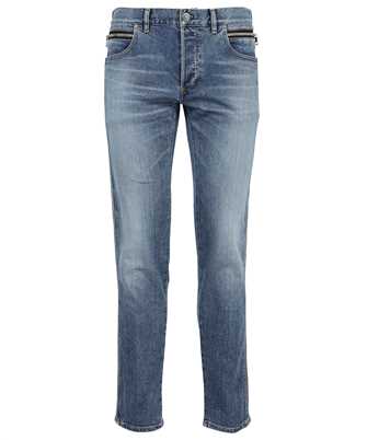 Balmain WH1MH030145D B EMBOSSED SIDE RIBBED TAPERED Jeans