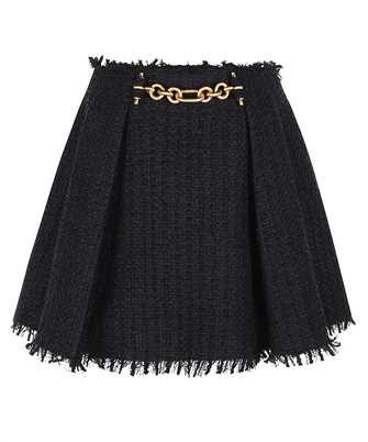 Balmain GF1LBB34XL81 PLEATED FLARED TWEED Gonna