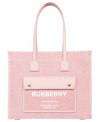 Burberry 8064860 TWO-TONE CANVAS AND LEATHER SMALL FREYA TOTE Bag